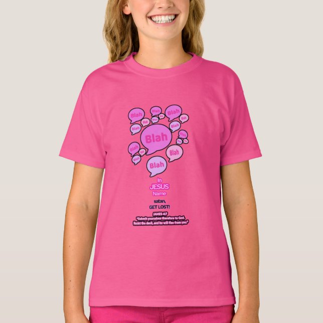 Resist the devil - Pink Logo - T-Shirt (Front)