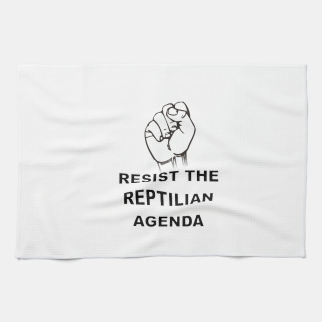 Resist The Reptilian Agenda Kitchen Towel (Horizontal)