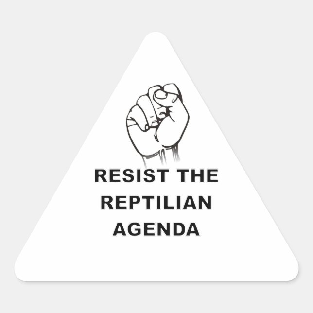 Resist The Reptilian Agenda Triangle Sticker (Front)