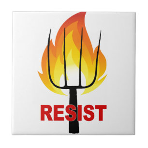 Resist Torch and Pitchfork Tile
