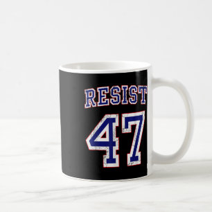 Resist Trump 47 Retro Distressed Graphic  Coffee Mug