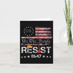 Resist Trump Protest Anti Political Us Flag We The Card