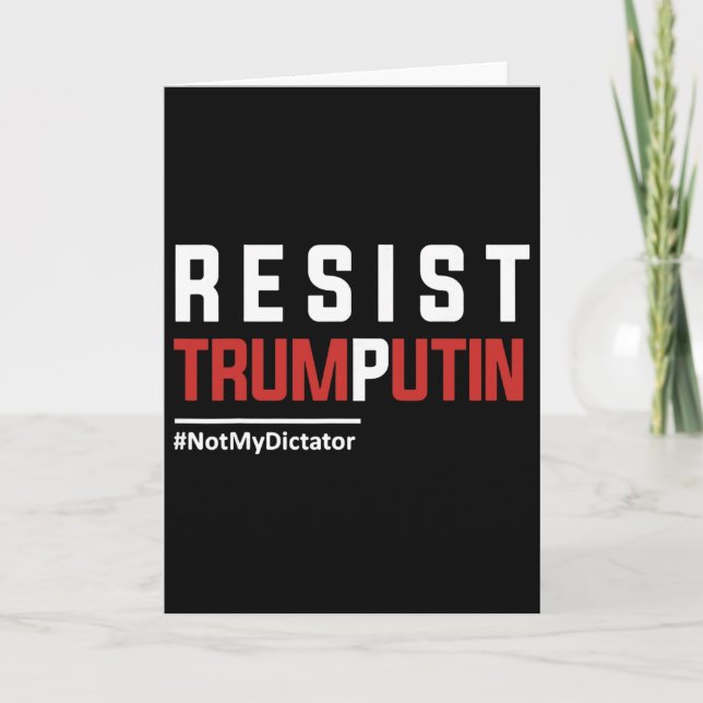 Resist Trump Putin  Card (Front)