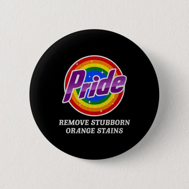 Resist Trump Remove Stubborn Orange Stains Pride M 2 Inch Round Button (Front)