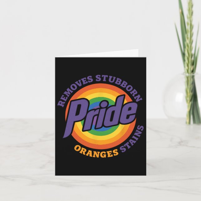 Resist Trump Remove Stubborn Orange Stains Pride M Card (Front)