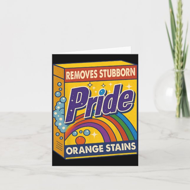 Resist Trump Remove Stubborn Orange Stains Pride M Card (Front)