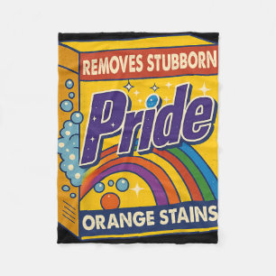 Resist Trump Remove Stubborn Orange Stains Pride M Fleece Blanket