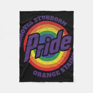 Resist Trump Remove Stubborn Orange Stains Pride M Fleece Blanket