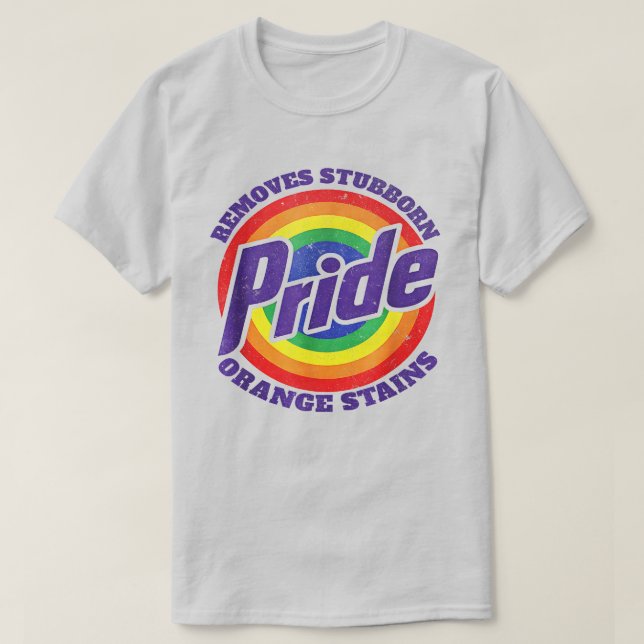 Resist Trump Remove Stubborn Orange Stains Pride M T-Shirt (Design Front)