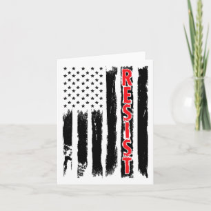 Resist Trump Tees - American Flag Resistance Anti  Card