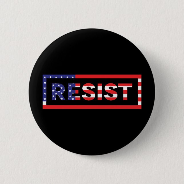 RESIST | United States Flag 2 Inch Round Button (Front)