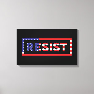 RESIST United States Flag Canvas Print
