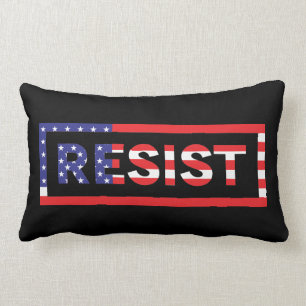 RESIST   United States Flag Lumbar Pillow