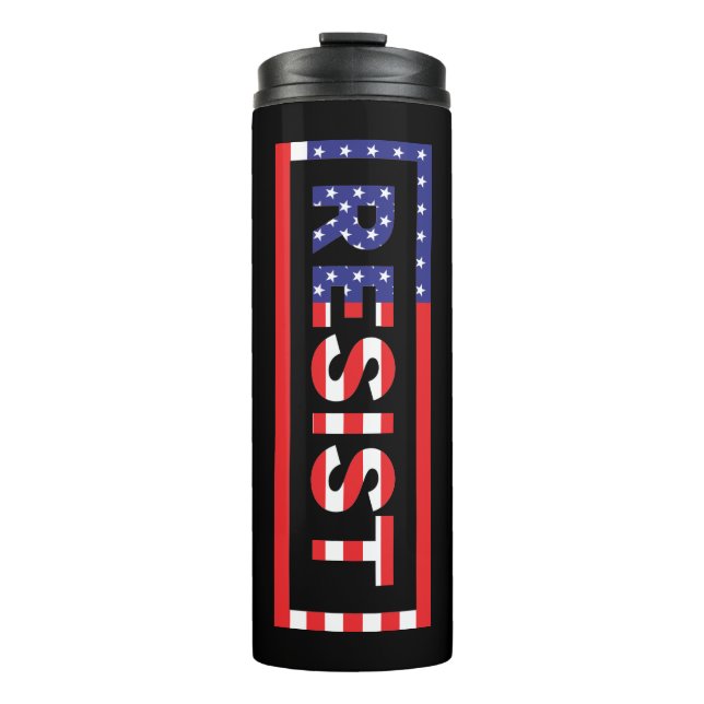 RESIST | United States Flag Thermal Tumbler (Front)