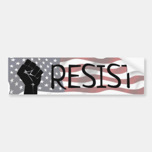 RESIST US Flag Anti Trump Bumper Sticker