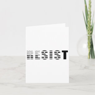 Resist Usa Flag Card