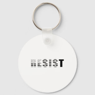 Resist Usa Flag  Keychain