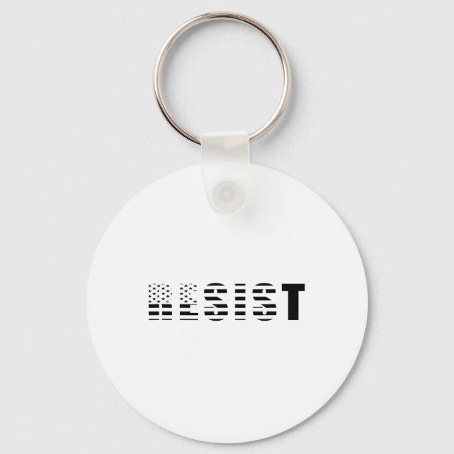 Resist Usa Flag  Keychain (Front)