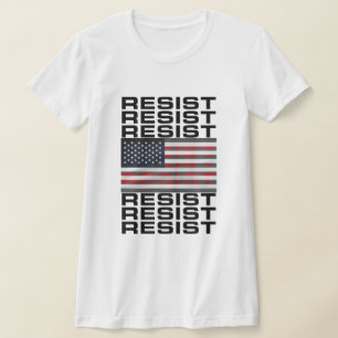Resist with American Flag T-Shirt