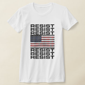 Resist with American Flag T-Shirt