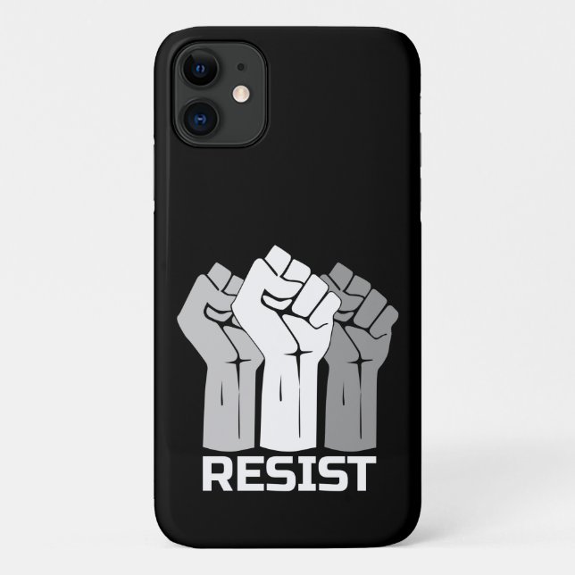 Resist with fist - in white 0003 Case-Mate iPhone case (Back)