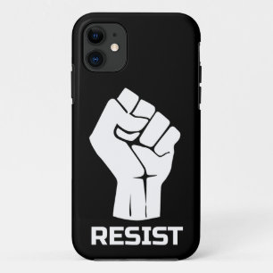 Resist with fist - in white iPhone 11 case