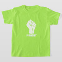 Resist with fist - in white T-Shirt