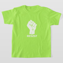Resist with fist - in white T-Shirt