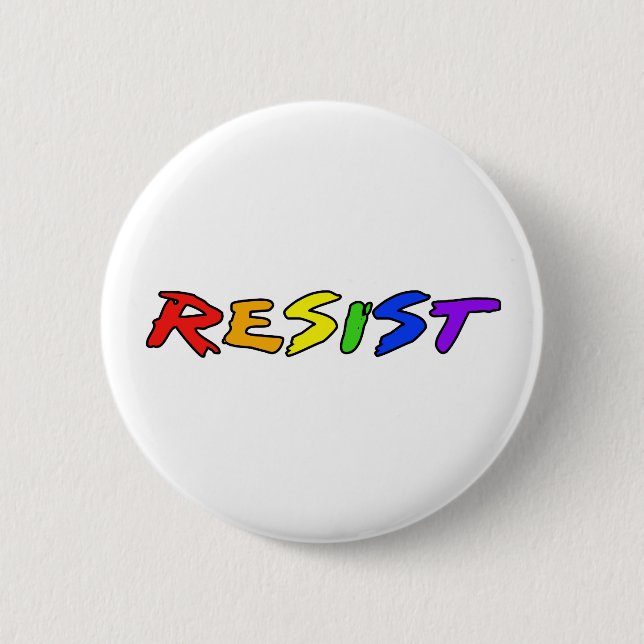 Resist with Pride 2 Inch Round Button (Front)