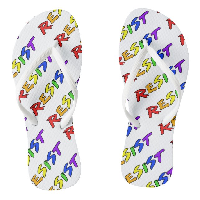 Resist with Pride! Flip Flops (Footbed)