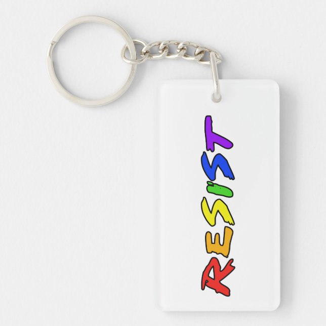 Resist with Pride! Keychain (Front)