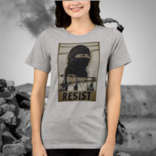 Resist Woman in Ski Mask Shirt