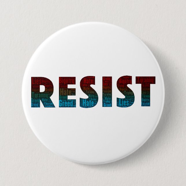 RESIST Word Art Button (Front)