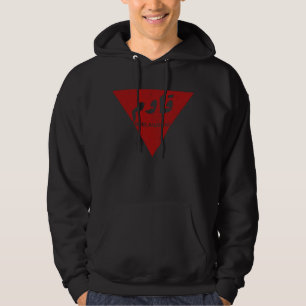 Resist word in arabic with inverted red triangle hoodie