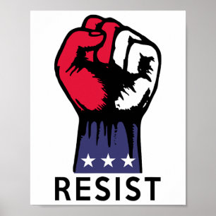 Resistance Fist Fight Political Corruption Usa  Poster