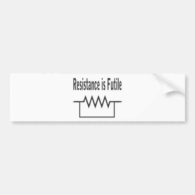 Resistance is Futile Bumper Sticker (Front)