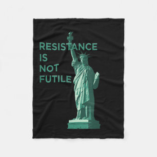 Resistance Is Not Futile Graphic Fleece Blanket