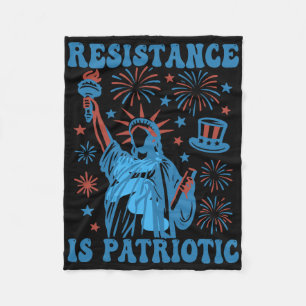Resistance Is Patriotic Statue Of Liberty 17th Jul Fleece Blanket