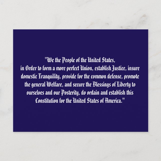Resistance Postcards - The Preamble (Front)