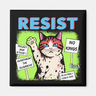 Resistance Protest Cat Magnet