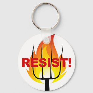 Resistance Torch and Pitchfork Keychain
