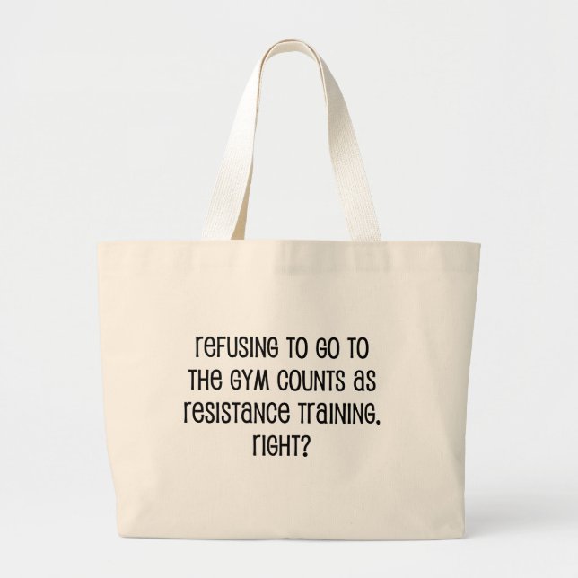 Resistance Training Large Tote Bag (Front)