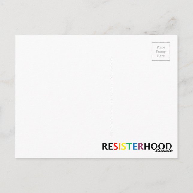 Resisterhood postcard (Back)