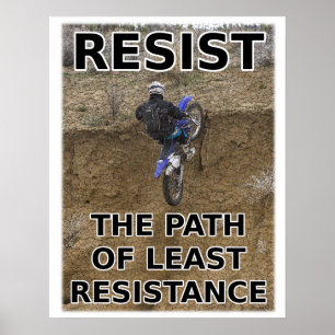 Résistez à moindre affiche de motocross de vélo de