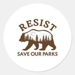 Résistez À Sauver Notre Étiquette À Ours Parcs