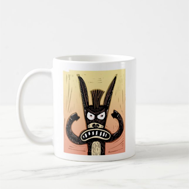 "RÉSISTEZ !" Tasse de café fâchée d'âne (Gauche)
