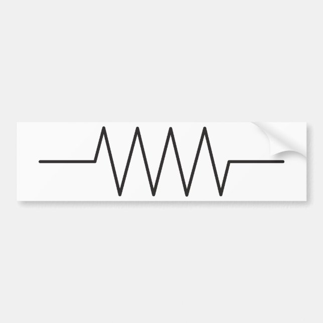 Resistor Symbol Bumper Sticker (Front)