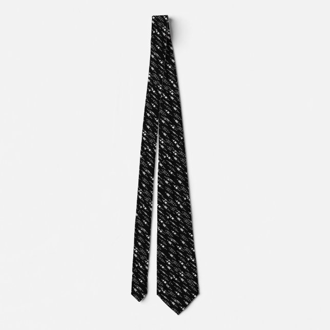Resistors - White on Black Tie (Back)
