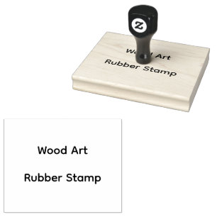 Resize 4.0" x 5.0" Wood Art Rubber Stamp