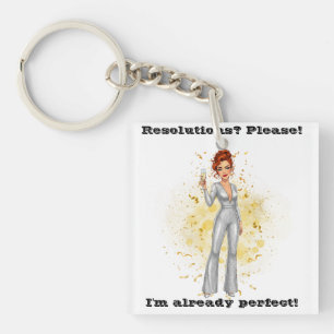 Resolutions? Please! Fun New Year's Keychain